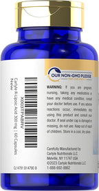 Carlyle R-Lipoic Acid 200mg | 60 Capsules | Stabilized RLA with Biotin | Non-GMO, Gluten Free