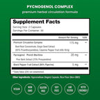 NutraChamps Pycnogenol French Maritime Pine Bark Extract, Premium Circulation Complex, Blood Flow, Nitric Oxide Production, Superior Absorption, Results with Black Pepper Extract, 60 Capsules