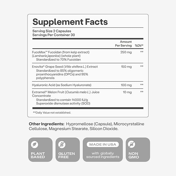 Humann Cardiovascular Health Daily, 4-in-1 Vascular & Blood Pressure Support, Grape Seed Extract Capsules & Hyaluronic Acid Circulation Supplements, Plant-Based Non-GMO, 120 Capsules