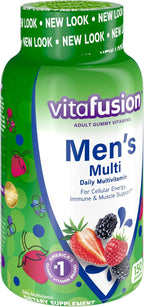 vitafusion Adult Gummy Vitamins for Men, Berry Flavored Men’s Multivitamin Gummy Supplement with Vitamins A, C, D, E, B6, B12, 75 Day Supply, 150 Count