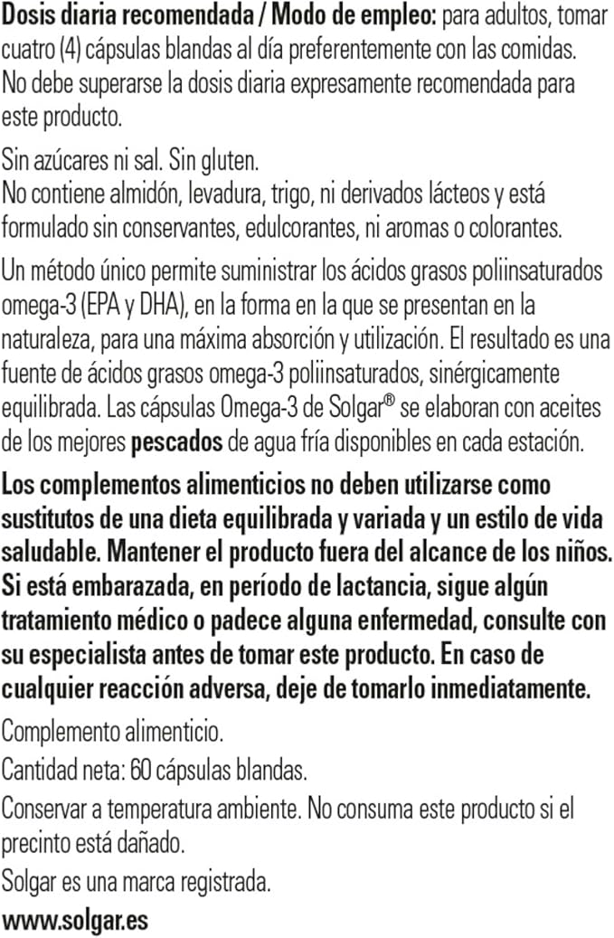 Double Strength Omega-3 700 mg Solgar 60 Softgel