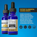 Nascent Iodine Organic Daily Health Supplement High Potency 2% Concentrated Liquid Iodine Drops Supports Energy & Metabolism (1oz/30ml)