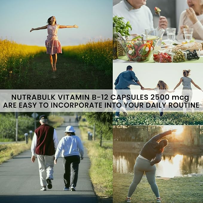 NutraBulk Vitamin B12 2500 mcg Quick Dissolve Lozenges - Cherry Flavored B-12 Sublingual - B12 Vitamins Supplement (as Cyanocobalamin) for Energy & Red Blood Cell Support - Made in USA (250 Count)
