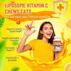 Liposomal Vitamin C Chewable Tablets, 1000mg Per Serving, High Absorption Fat-Soluble Dietary Supplement, Supports Immune Health & Antioxidant, 60 Count