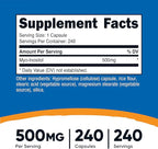 Nutricost Inositol Capsules 500mg, 240 Capsules - Veggie Capsules, Non-GMO, Gluten Free (Myo-Inositol) (Pack of 2)