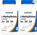 Nutricost L-Methylfolate 15mg, 120 Capsules (5-MTHF) - Vegan, Non-GMO, Gluten Free (Pack of 2)