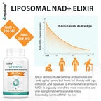 Orgabay Liposomal NAD+ Supplement 500 mg, High Absorption, Boost NAD+ with TMG 250 mg, Actual NAD Plus More Efficient Than Nicotinamide Riboside, Support Cellular Energy, Healthy Aging | 60 Softgels