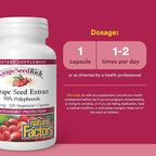 Natural Factors, GrapeSeedRich Grape Seed Extract, Antioxidant Support for Healthy Inflammatory Response, 120 Capsules