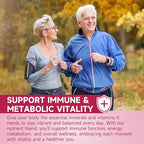 Iron, Zinc, Copper Supplements for Women & Men, Mineral Gummies with Vitamin A, B5, B6, C, D3, B12 for Adults & Kids, Promote Energy, Support Immunity, Bone Health, Sugar Free, Cherry Flavor, 60 Count