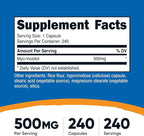 Nutricost Inositol Capsules 500mg, 240 Capsules - Veggie Capsules, Non-GMO, Gluten Free (Myo-Inositol)