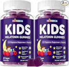 Melatonin Gummies Kids 1mg: Extra Strength Chewable Kids Melatonin Gummy Plus Magnesium Chamomile Lavender Elderberry L-Theanine D3 B6 - Natural Rest Cycles for Children Ages 4+(120Count)