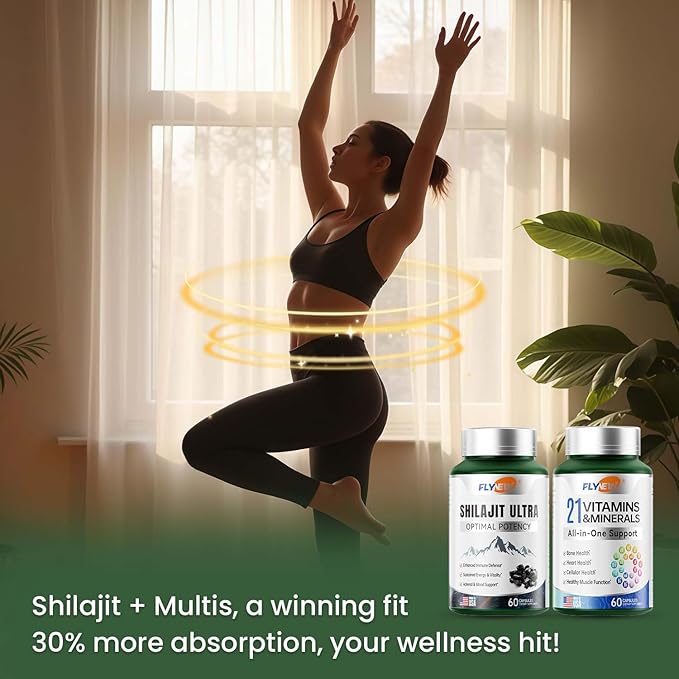 Shilajit for Men Women, Shilajit for Extra Power, Stamina & Immune Support, Multivitamin for Women Men, Womens Multivitamin for Bone, Skin & Immune Health Support, 60 Capsules Per Bottle