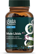 Gaia Herbs Male Libido - Herbal Supplement with Saw Palmetto, Horny Goat Weed & Oats - Traditional Herbs to Support Vitality & Energy Levels for Men* - 60 Vegan Liquid Phyto-Capsules (60 Servings)