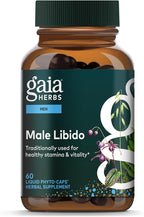 Gaia Herbs Male Libido - Herbal Supplement with Saw Palmetto, Horny Goat Weed & Oats - Traditional Herbs to Support Vitality & Energy Levels for Men* - 60 Vegan Liquid Phyto-Capsules (60 Servings)