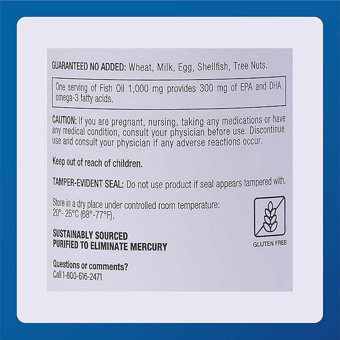 MAJOR Omega-3 Fish Oil - Fish Oil Supplement 1000mg - 100 Softgels (2-Pack)