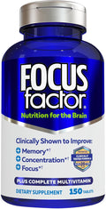 Focus Factor Nutrition for The Brain Improved Memory & Concentration Brain Supplement, 150 Count, 1 Pack (10407)