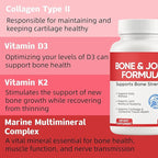 Osteo Bone & Joint Formula Forbone Density, Bone and Joint Formula Supplement, Calcium Supplements for Women with Vitamin D3, K2, Collagen Ll, Marine Multimineral Complex, 60 Capsules