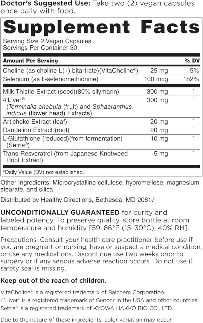 DOCTORS' PREFERRED Liver Defense with Milk Thistle | 60 Capsules (Pack of 2)