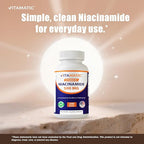 Vitamatic Niacinamide 500 mg 240 Tablets - Flush Free Vitamin B3 - Supports Energy Production