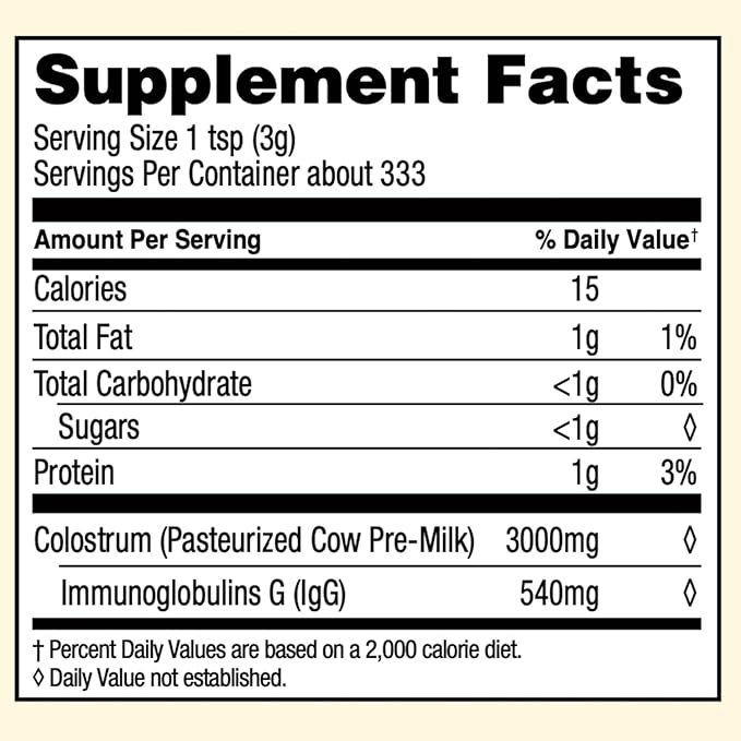 Surthrival: Colostrum Powder (1 Kilo, 2.2lbs), Immune Optimization & Recovery, Powdered Dietary Supplement, Gut Health, Immune Support, Keto Friendly