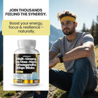 Vitamax Pure Himalayan Shilajit Supplement, Ashwagandha, Sea Moss, Rhodiola Rosea, Gingko Biloba - Fulvic Acid & Trace Mineral Capsules for Men and Women – Made in USA