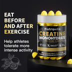 Nutravita NSF Certified Creatine Gummy - Creatine Monohydrate Gummies for Men & Women-5g of Creatine Monohydrate per Serving - Sugar Free,Vegan, Passion Fruit Flavor, 120 Count