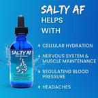 Eidon Liquid Silica Mineral Concentrate and Salty AF Electrolyte Drink Mix - Silica Supplement for Hair, Skin and Nails, Unsweetened Liquid Electrolyte Drops for Water, No Added Sugar, Non GMO