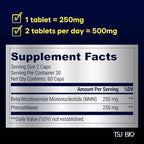 NMN + Pterostilbene Dietary Supplement (60 Caps)