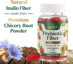 Prebiotic Fiber Gummies - 4g Dietary Fiber Per Serving - Extra Strength Daily Supplement for Adults - Tasty Strawberry Flavor - Plant Based Digestive and Regularity Support - 60 Gummies