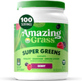Amazing Grass Greens Blend Superfood: Super Greens Powder with Spirulina, Chlorella, Beet Root Powder, Digestive Enzymes, Prebiotics & Probiotics, Berry, 100 Servings (Packaging May Vary)
