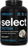 PEScience Select Protein Powder, Whey and Casein Blend, Lean Protein Powder for Women and Men, Low Calorie, Low Carb, Keto Friendly, Gluten Free, Cookies and Cream - 55 Servings