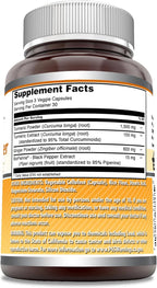 Amazing Formulas Turmeric Curcumin & Ginger with BioPerine Supplement | 2250 Mg | 90 Veggie Capsules | Non-GMO | Gluten Free | Made in USA