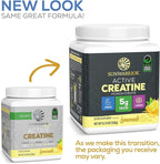 Creatine Monohydrate Powder Micronized PreWorkout Recovery Supplement Support Muscle Building Strength Training Cognition Vegan & Keto Friendly, Easily Mixes 50 Servings Lemonade Flavored