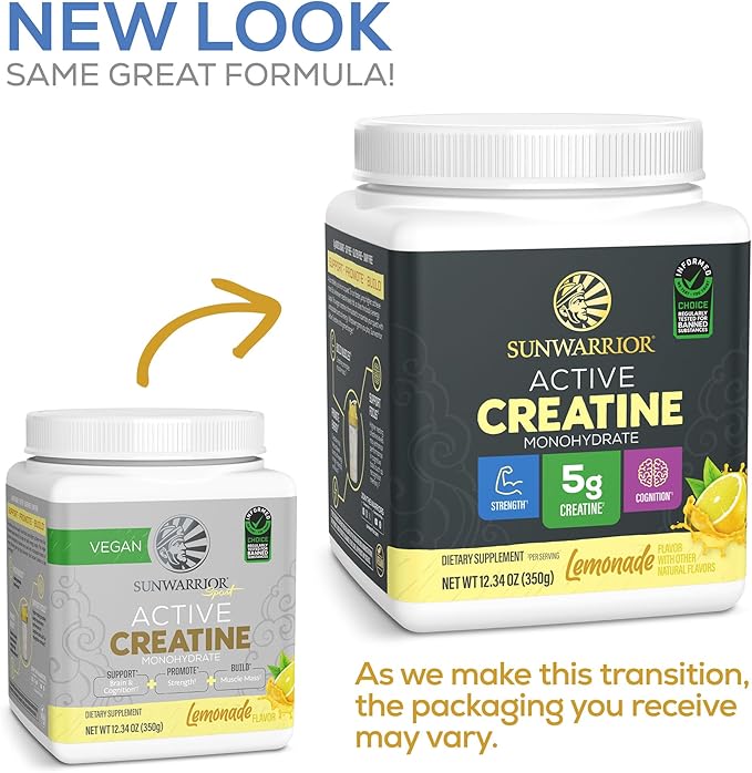 Creatine Monohydrate Powder Micronized PreWorkout Recovery Supplement Support Muscle Building Strength Training Cognition Vegan & Keto Friendly, Easily Mixes 50 Servings Lemonade Flavored