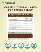 USDA Organic KSM-66 Ashwagandha 600mg with Organic L-Theanine, Turmeric & Black Pepper, Supports Calm, Focus, Relaxation & Overall Well-Being, 60 Capsules