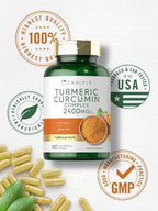 Carlyle Turmeric Curcumin Supplement | 180 Powder Capsules | Herbal Complex | Non-GMO, Gluten Free Formula