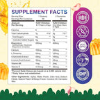 Center-Filled Kids Magnesium Gummies - Magnesium Glycinate Gummies for Kids Adults with L-Theanine, Chamomile, Licorice, Vitamin D, B6 for Sleep, Relaxation, Brain & Muscle - Sugar Free Peach & Mango