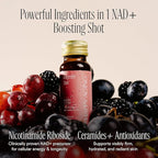 Happy Aging Liquid NAD+ Supplement for Women | Liposomal Nicotinamide Riboside & Resveratrol Shots for Energy, Skin Health & Brain Fog | NMN Alternative with Antioxidants | 10 Shots, 30-Day Supply