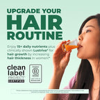 MARYRUTH'S Liquid Multivitamin + Hair Growth | Biotin 10000mcg | Lustriva Hair Growth Supplement | Clinically Tested in Women for Thicker Hair & Facial Wrinkle | Skin Care | Ages 18+ | 15.22 Fl Oz
