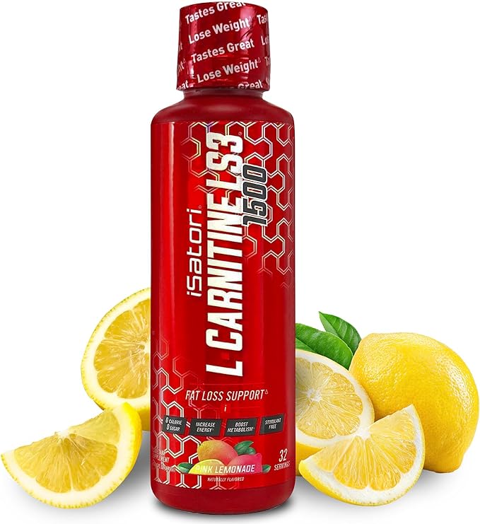 iSatori L-Carnitine LS3 1500, Triple-Blend Liquid L Carnitine Supplement, with Acetyl & Tartrate, Stimulant Free Energy, Low Calories, Sugar or Gluten, Keto-Friendly, Pink Lemonade (32 Servings)