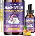Magnesium Glycinate Liquid for Kids - Magnesium Bisglycinate Drops with L-Theanine, Chamomile & Vitamin B6, B12, C, D3 for Sleep, Relaxation, Immune Support, Calm & Focus - 2 Fl Oz, Pineapple Flavor