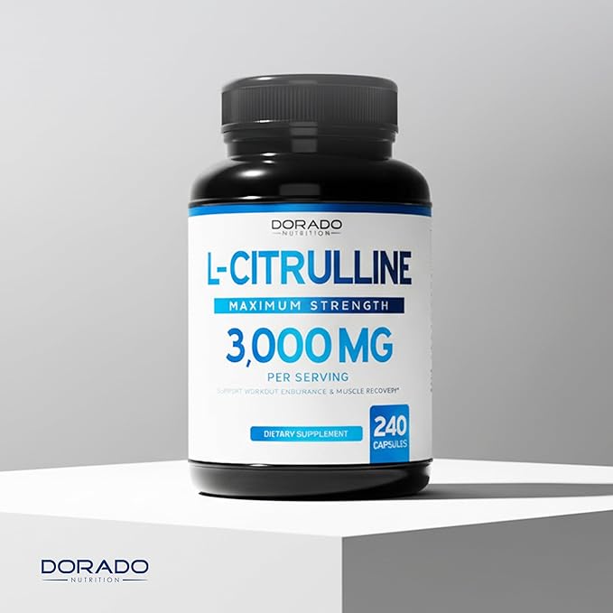 L Citrulline 3000mg Supplement (240 Capsules) Support L Arginine & Nitric Oxide Pills - L-Citrulline For Men & Women - Muscle Recovery & Pump Supplement - 3rd Party Tested, Vegan, Non-GMO - USA Made