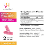 vH Essentials Probiotics for Women with Prebiotics, Cranberry & Vitamin C - 120 Capsules (60 Day Supply) -Probiotics Support Gut Balance, Health & Urinary Tract Health for Women