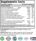 KAPPA NUTRITION (90 Capsules,Vitamin K2, Vitamin D3, Zinc, Selenium, Vanadium, Copper, Manganese, Potassium, Molybdenum, Calcium, Chromium, Iodine, Boron, Mineral 13 in 1 Advanced Complex, from