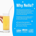 Nello Supercalm Powdered Drink Mix, Cortisol Reducer* and Sleep Aid Supplement, L Theanine, Ksm-66 Ashwagandha, Magnesium Glycinate, Vitamin D 3, No Sugar, Non GMO, On The Go, 20 Ct, Pineapple Mint