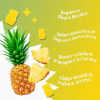 BeLive Magnesium Glycinate Gummies 200 mg - Sugar Free Supplement for Muscle Relaxation, Sleep Support, & Heart Health for Adults & Kids - Pineapple Flavor - 3 Pack, 180 Count