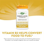 Nature's Way Riboflavin Vitamin B2, Supports Cellular Energy Production*, 100mg per Serving, 100 Capsules (Pack of 2)