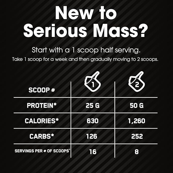 Optimum Nutrition Serious Mass, Weight Gainer Protein Powder, Mass Gainer, Vitamin C and Zinc for Immune Support, Creatine, Chocolate, 6 Pound (Packaging May Vary)