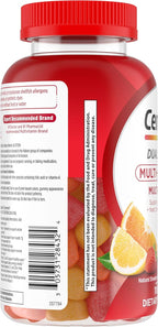 Centrum MultiGummies Multi+ Omega 3 Dual Action, Adult Multivitamin, Multivitamin/Multimineral/Omega 3 Supplement, Strawberry/Lemon/Orange Flavors - 110 Count