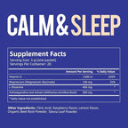 VivoNu Calm & Sleep Powdered Drink Mix Raspberry L Theanine Ksm-66 Ashwagandha Magnesium Glycinate Vitamin D 3 Supplements for Relaxation & Focus No Sugar Non GMO